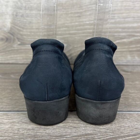 Arche Loomis Navy Suede Women's Sz 7/EU 38 Slip On Wedge Comfort Loafers - Picture 4 of 14